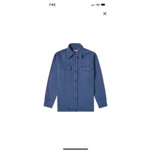 Levi's Denim Blue Shacket Button Up Collar Shirt Long Sleeve XL New‎ vintage